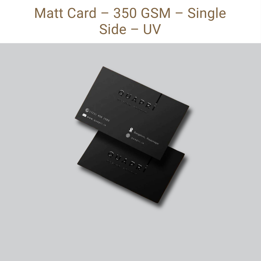 Picture of Matt Card – 350 GSM – Single Side – UV