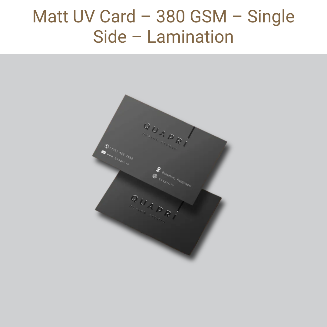 Picture of Matt UV Card – 380 GSM – Single Side – Lamination