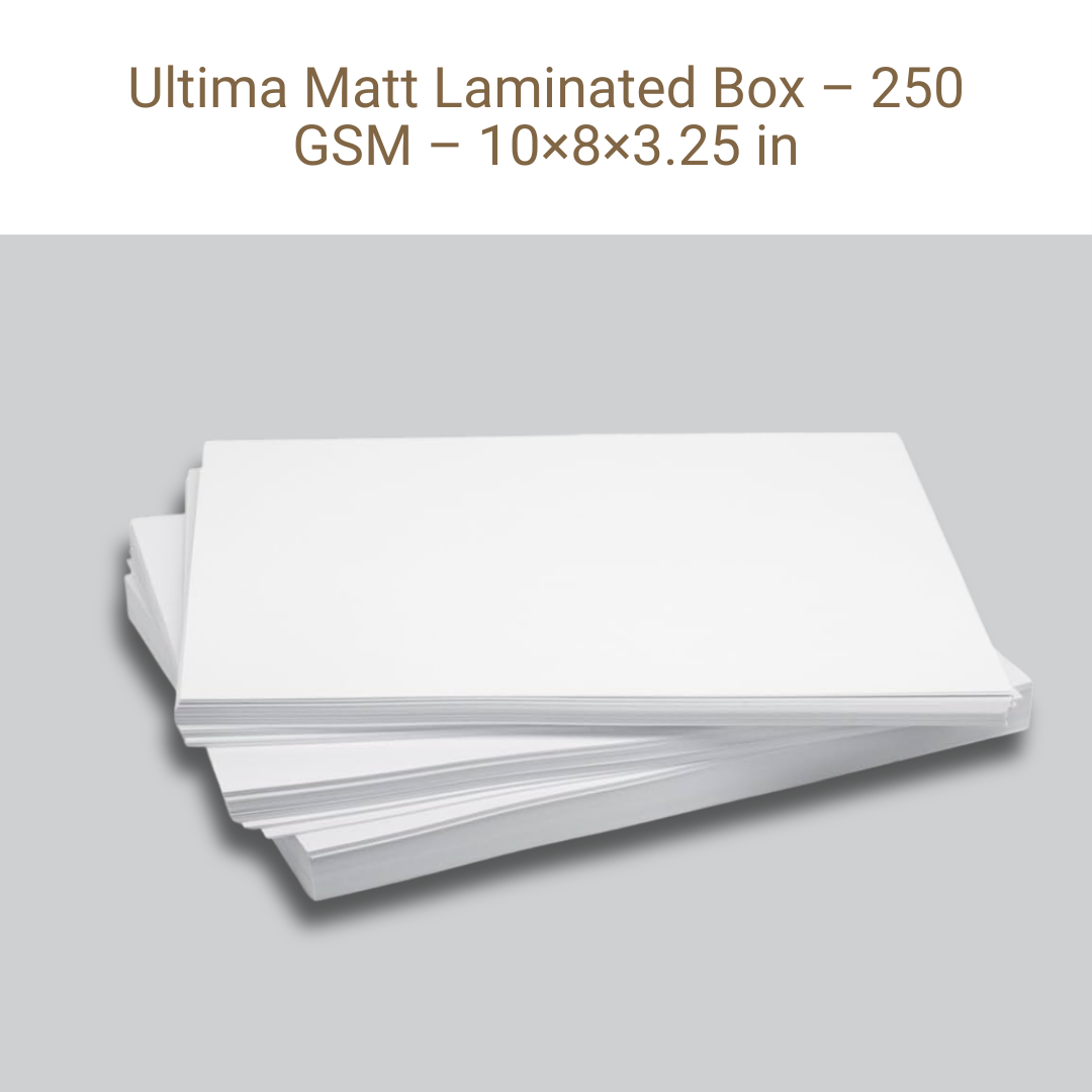 Picture of Ultima Matt Laminated Box – 250 GSM – 10×8×3.25 in
