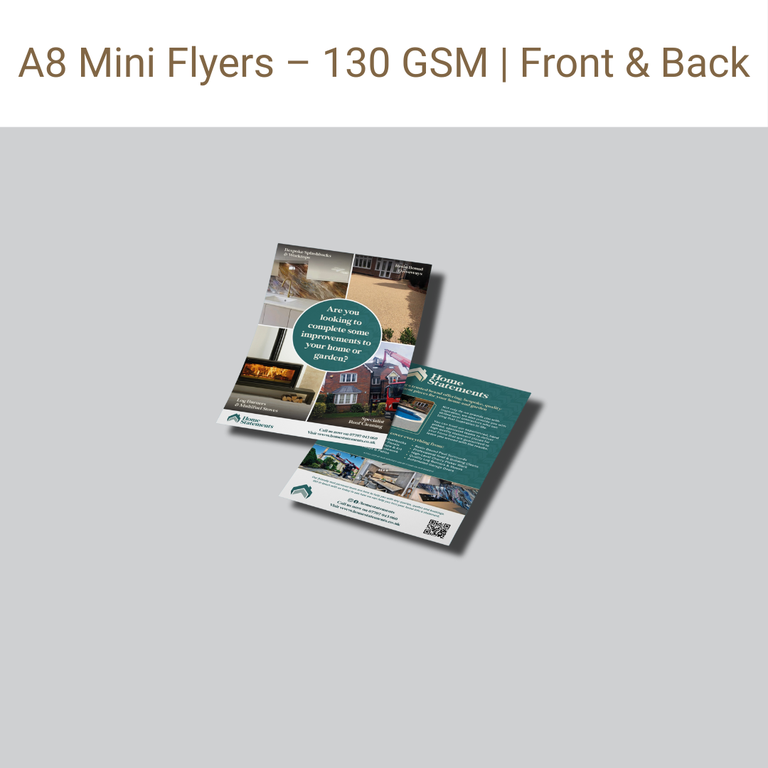 Picture of A8 Paper – 130 GSM – Front & Back