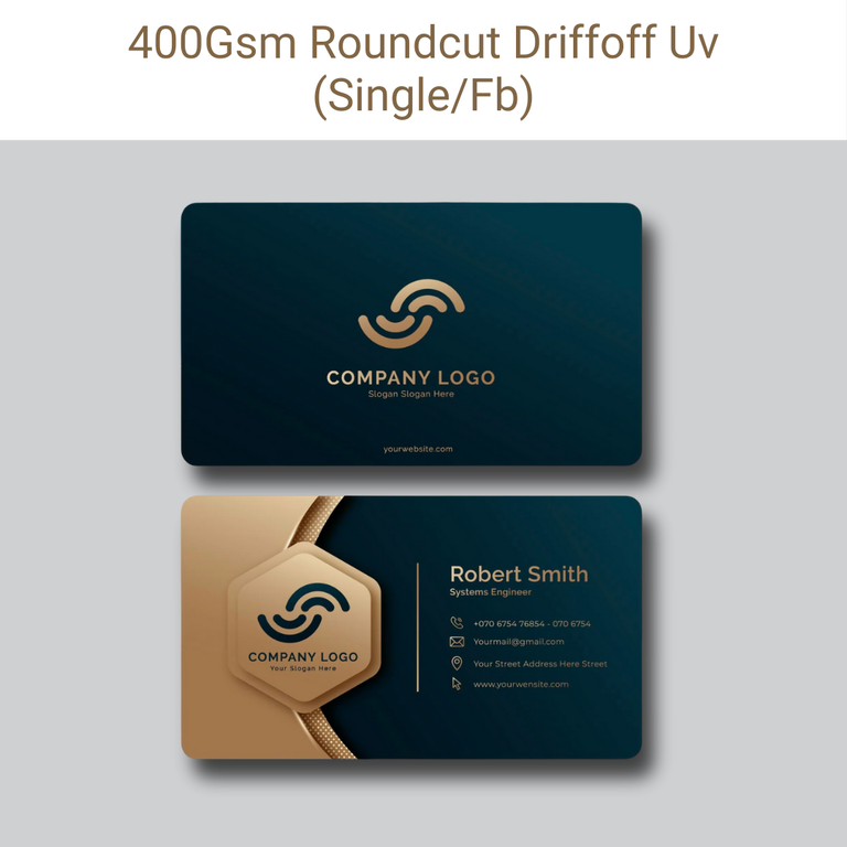 Picture of Drip-Off Round-Cut Card – 400 GSM – Single/Front & Back – UV