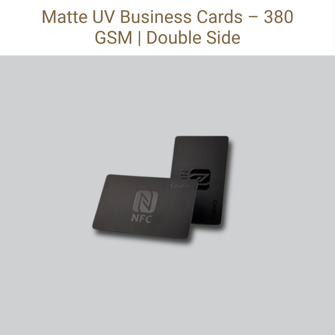 Picture of Matt Card – 380 GSM – Front & Back – UV