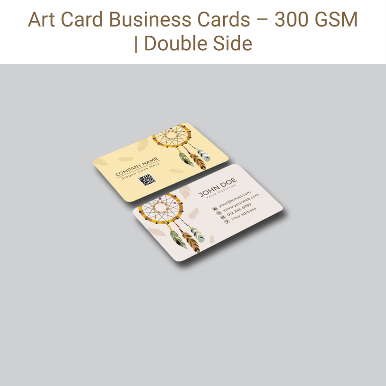 Picture of Art Card – 300 GSM – Front & Back – Qty 500