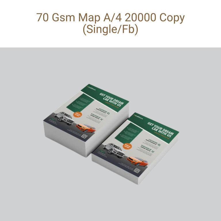Picture of Maplitho Paper – 70 GSM – A4 – Single/Front & Back – Qty 20000