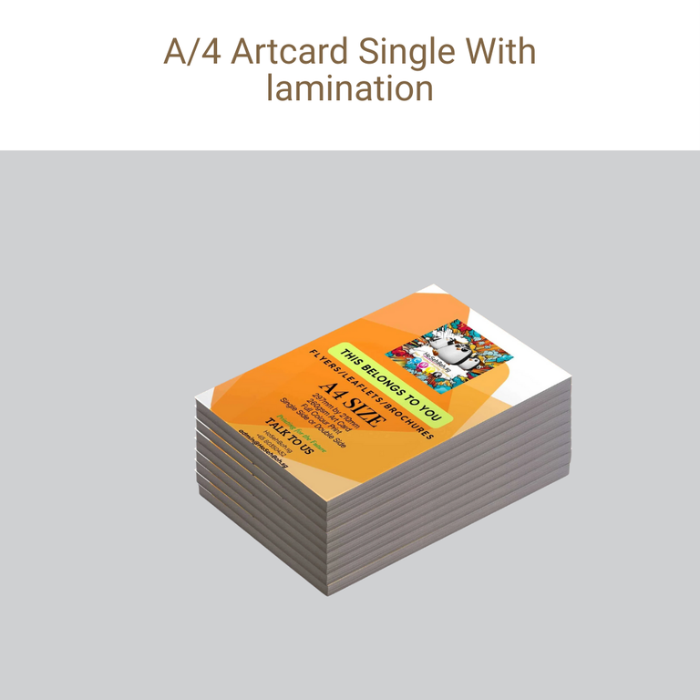 Picture of Art Card – A4 – Single Side – Lamination